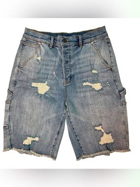 Sz 34 kilogram Distressed Blue Denim Men’s Shorts